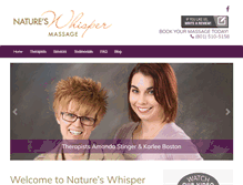 Tablet Screenshot of natureswhispermassage.com